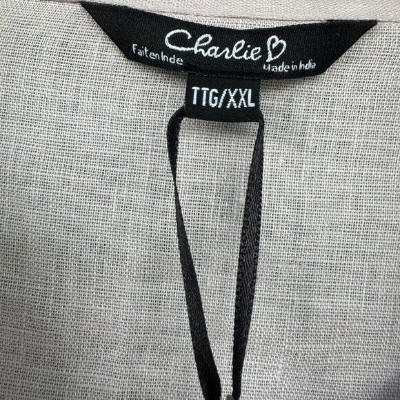 Charlie B Linen Button Down Shirt NWT - Picture 3 of 4